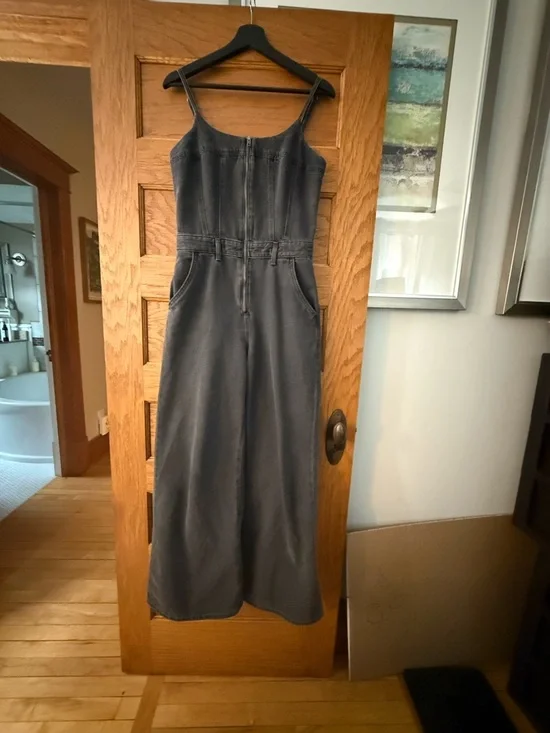 Levi's BUSTIER JUMPSUIT Black Wide-Leg Denim Jumpsuit - Picture 4 of 8